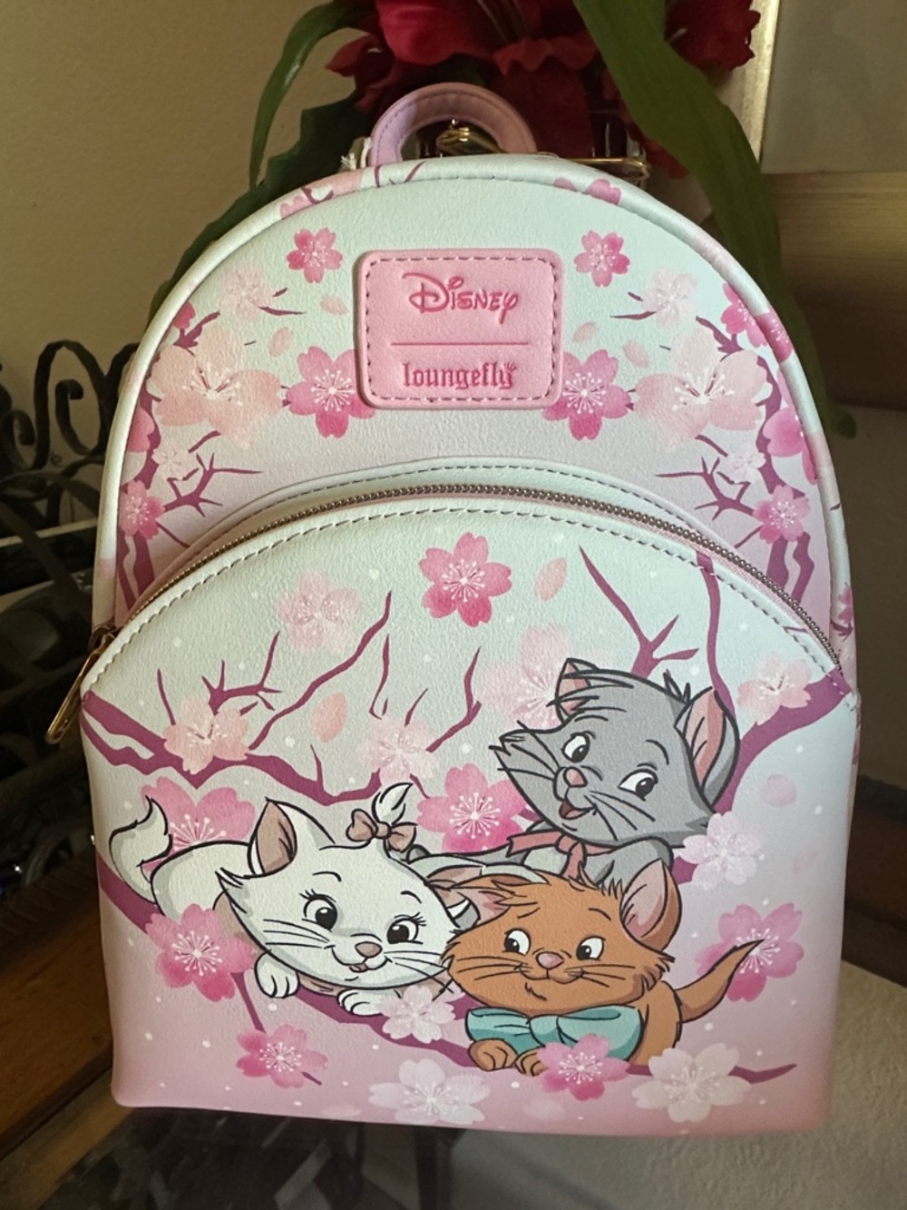 Loungefly Pink Cherry Blossom Aristocats Mini Backpack